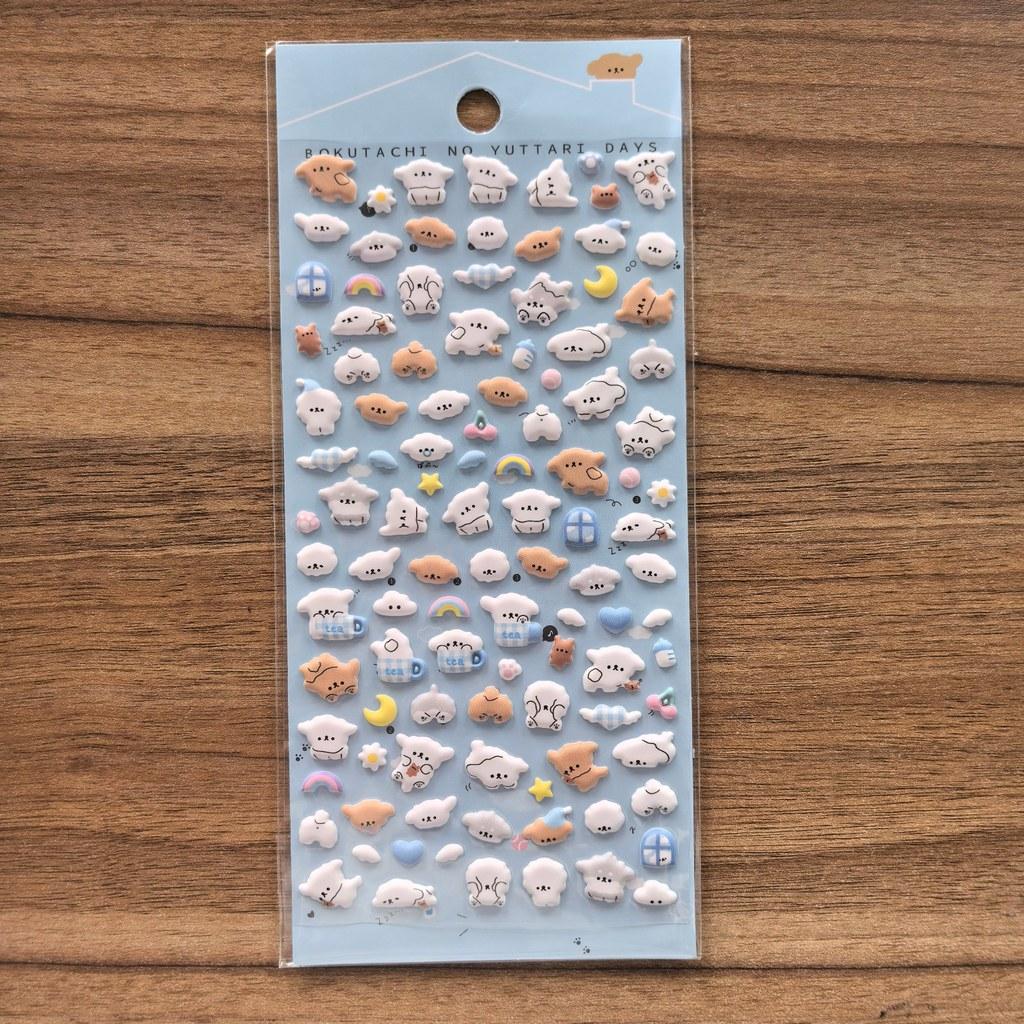 3D Japanese Cartoon Animal Stereo Stickers (6 Pieces) Kids' Reward Decals for DIY Craft Decoration BulingBulingStickers Store