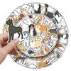 50Pcs Dog Illustrated Handbook Graffiti Stickers Hand-Drawn Dogs Cartoon Decal Diy Luggage Phone Guitar Scrapbook Kid Toys