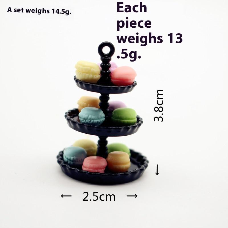 1Pcs Dollhouse Mini Cake Tray Model Simulation Miniature Cake Stand Ornament Toys Scene Decoration Doll House Accessories