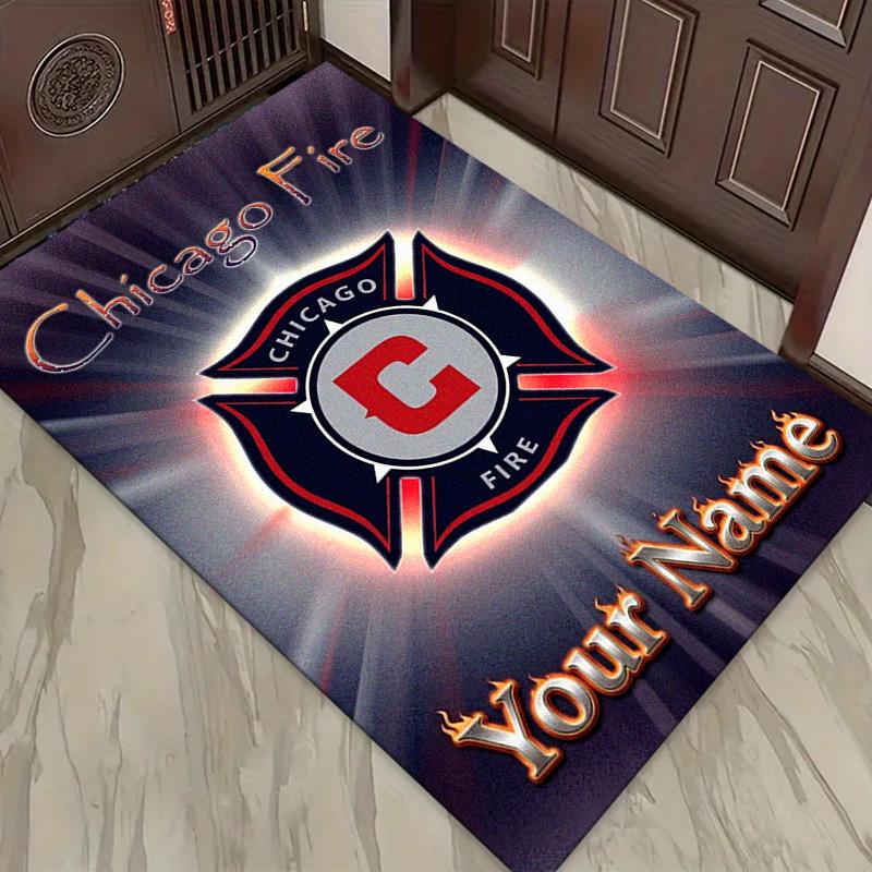 Name Custom Chicago Fire Carpet Rug for Living Room Bedroom Home Sofa Decoration,Kids play Non-slip Floor Mat