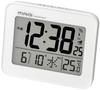 MAG Alarm Clock Table Clock Small Digital Radio Clock Thermometer Calendar Electronic Sound Alarm Snooze Light White Farman Noah Precision T-776 WH-Z