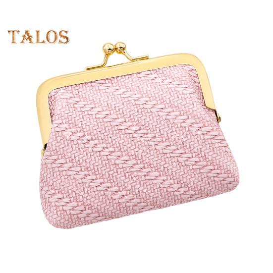 

Мини-портативный кошелек для монет из искусственной кожи с замком-поцелуем, многоцелевой кошелек для ключей, наушников, безделушек, помады, косметических принадлежностей, сумка для хранения с розовый