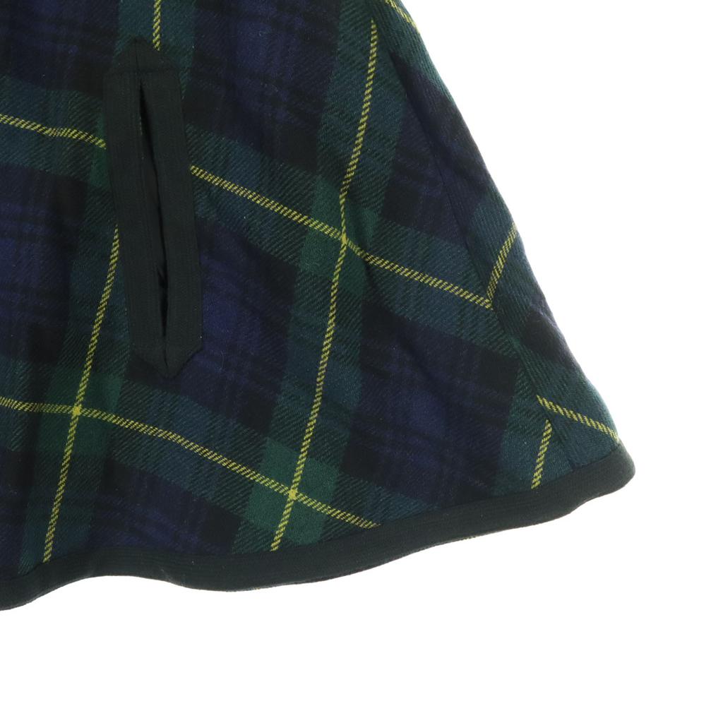 POLO RALPH LAUREN Check Pattern Long sleeve China Button poncho M green Kid's Used