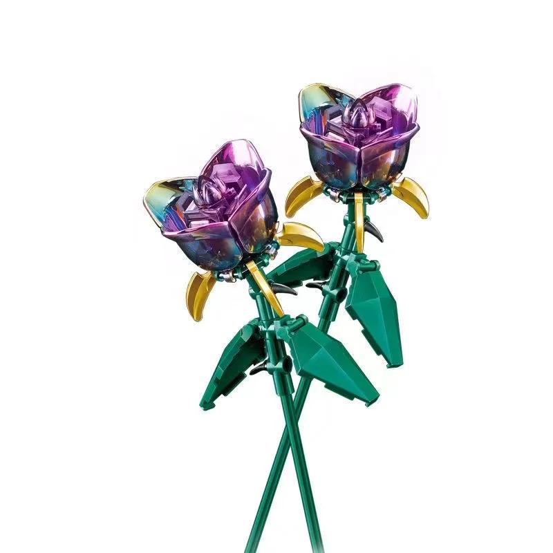 KNEW BUILT Mini Flower Bouquet 3D Model Building Blocks Ideal Holiday Party Gift for Girls or Versatile Decoration Kids Toys