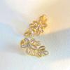 Five-petaled Flower Zircon Flower Earrings, Light Luxury Stud Earrings, Fashion Design, High-end Ear Clips, Mosquito Coil Disc Earrings, No Earrings.