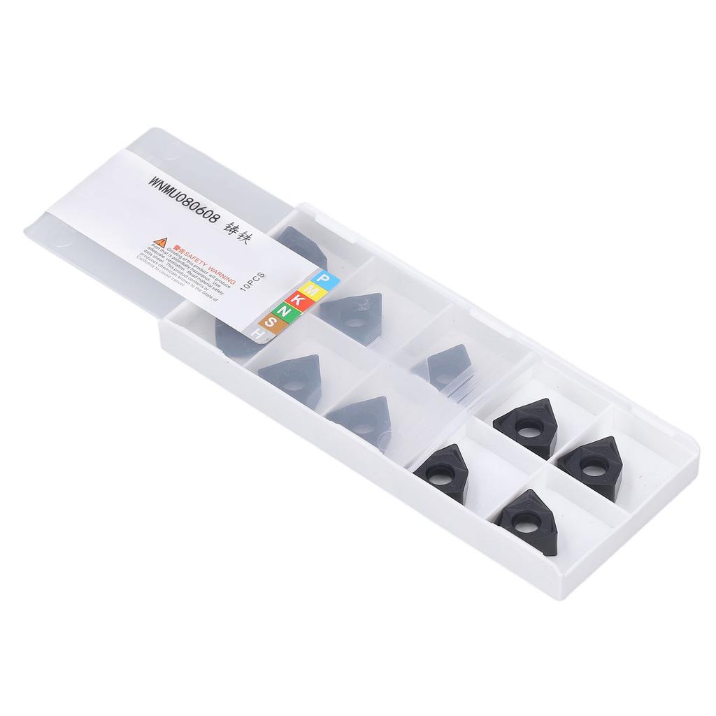 10Pcs Turning Inserts Coated Carbide Inserts CNC Lathe Milling Cutting Tool WNMU080608