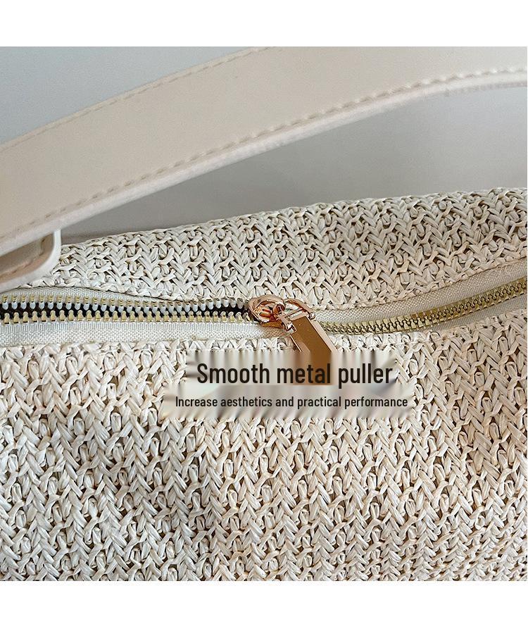 2026 Summer Straw Woven Underarm Bag: Casual Single Shoulder Beach Tote