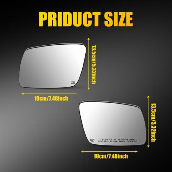 Mirror Glass Driver Passenger Side 68045691AA For 2009 2010- Dodge Journey