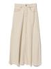 Beams Heart Women's Side Tuck Denim Long Skirt, Natural Size S