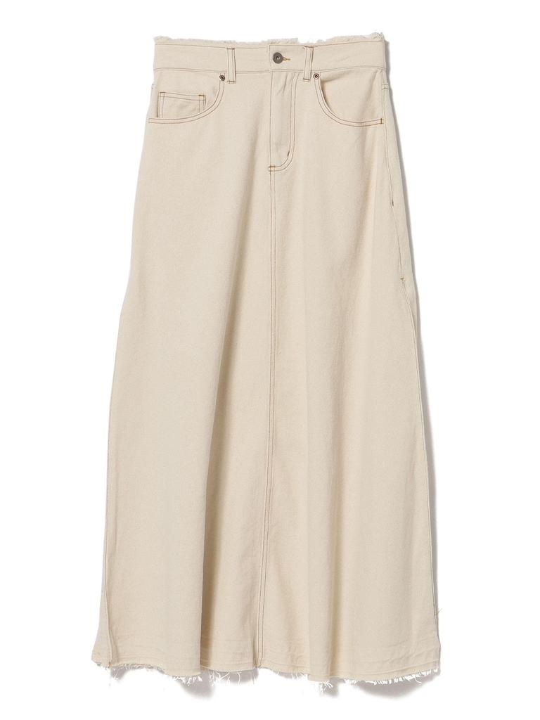 Beams Heart Women's Side Tuck Denim Long Skirt, Natural Size S