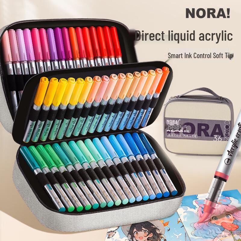 Nuoya Kids Washable Soft-Tip Acrylic Markers