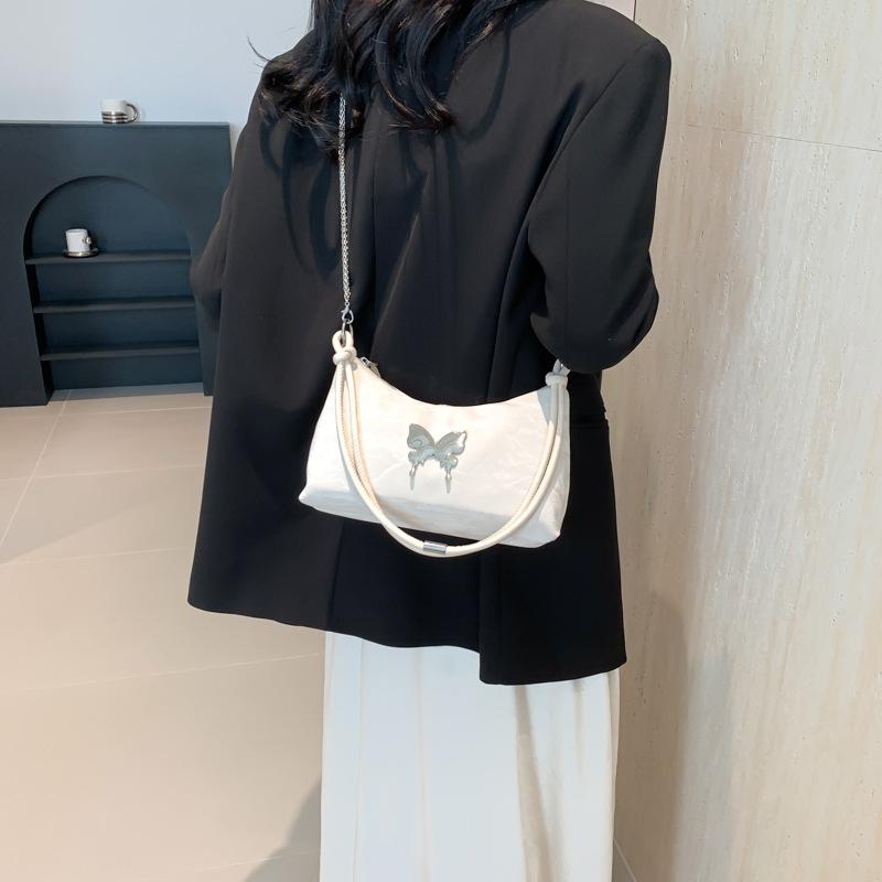 Simple Underarm Bag Beautiful One Shoulder Women's Bag Spring and Summer New Korean Style Hand-held Fashionable Bow Bag for Women