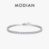 Bracciale Tennis Scintillante in Argento Sterling 925 con Zirconia Cubica Rotonda Placcato Platino per Donne Gioielli Raffinati Regalo