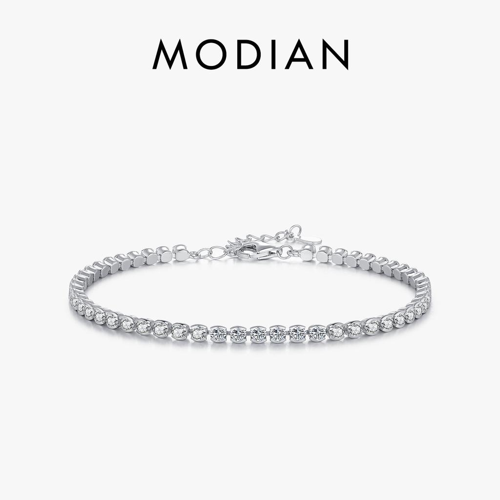 Bracciale Tennis Scintillante in Argento Sterling 925 con Zirconia Cubica Rotonda Placcato Platino per Donne Gioielli Raffinati Regalo