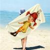 1Pc Girl Monkey Friend Beach Towel Microfiber Beach Towel Thin Absorbent For Beach Swimming Yoga Bath Sports 0917276