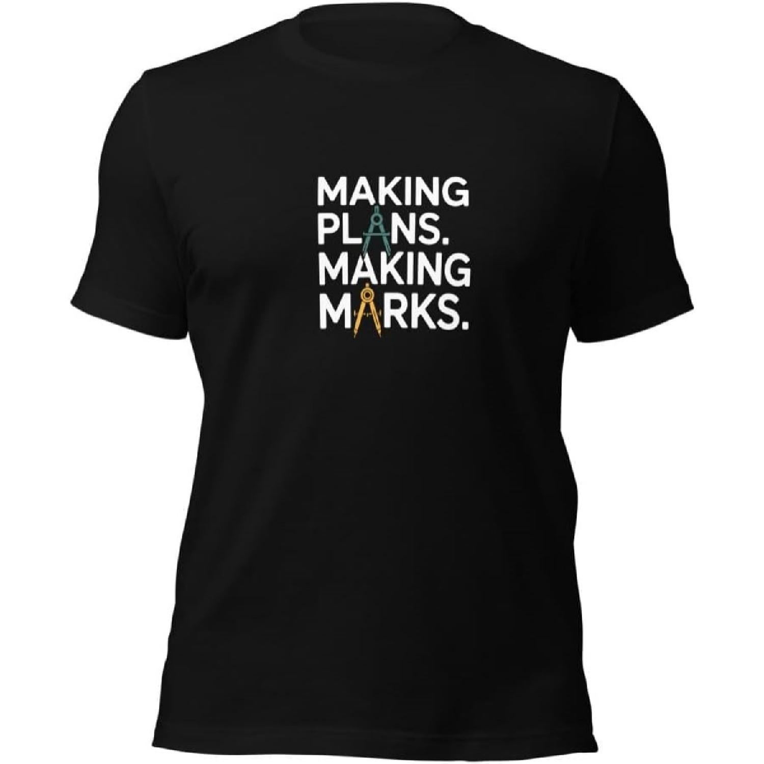 

Architect T-Shirt_ Making Plans, Making Marks _ Professional Design Apparel _ Gift for Designers, Builders, Creatives XXXXXL різнокольоровий