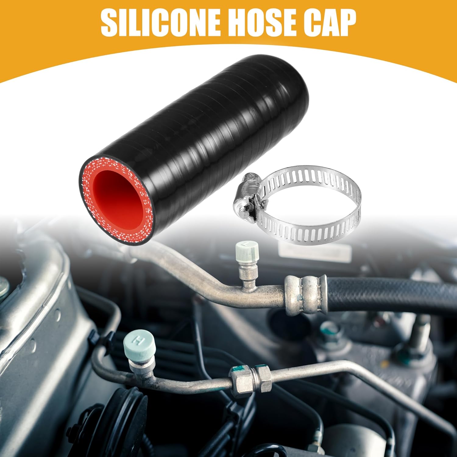 1 Комплект 20 мм 0,79  Внутренний Диаметр Универсальная Силиконовая Крышка Радиатора Заглушка Конца Вакуумного Шланга Впускного Коллектора - Автомобильная для Охлаждающей Жидкости, Отопителя, Байпаса, Вакуумного Водяного Порта - Силиконовая Черная Красная