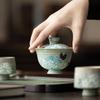 Jialang National Style Hand-painted Oncidium Ceramic Travel Tea Set