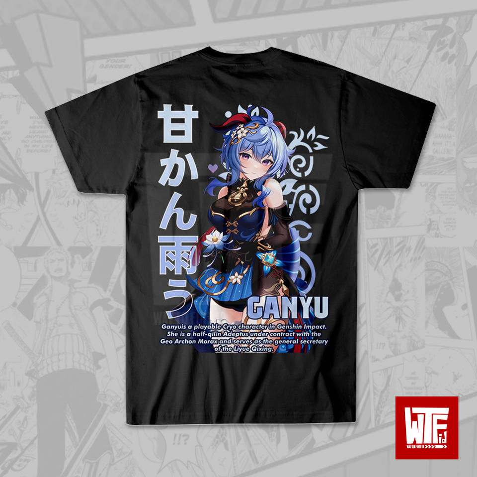 Ganyu Genshin Impact T-shirt Anime T-Shirt Jepang - Streetwear Wibu