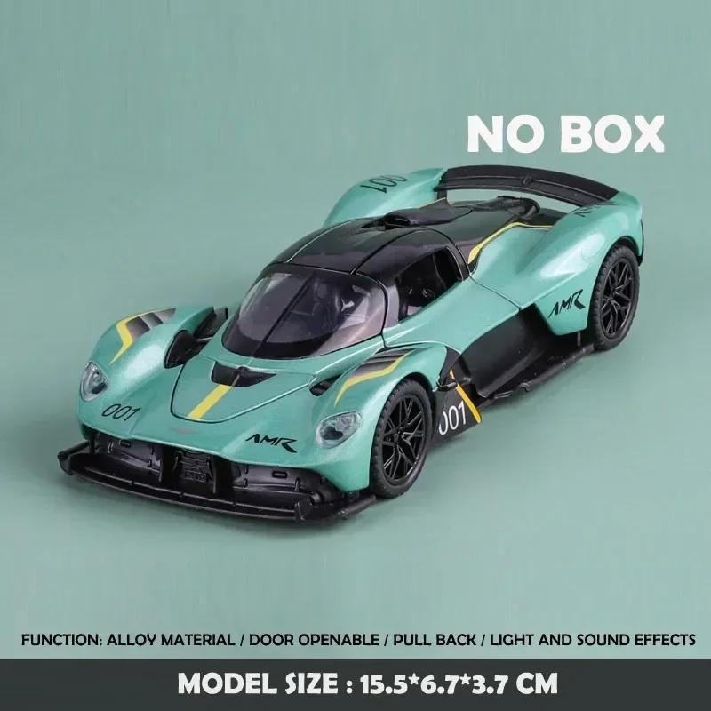 1:32 Martin Valkyrie Racing Car Alloy Car Diecast Model Sound Light Toy Model Display Ornaments Children's Toy Gift