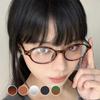 UV Protection Two-tone Round Horn-rimmed Glasses