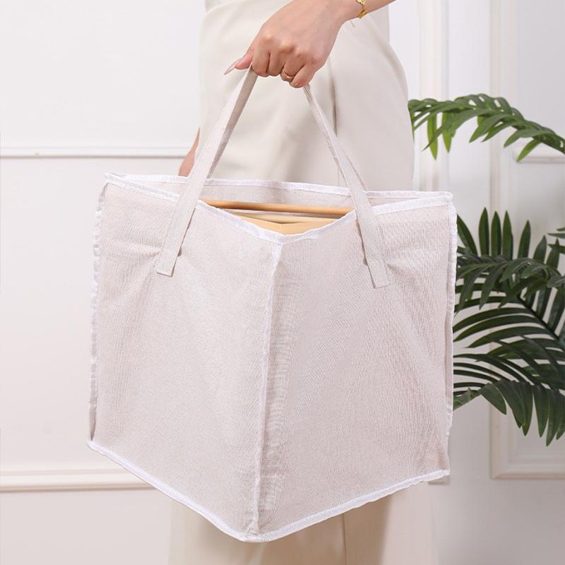 Triangle Storage Bags for Hangers Pvc Closet Organizer Space-Saving for Closets Tidy Laundry Rooms and Drying Racks with Handle