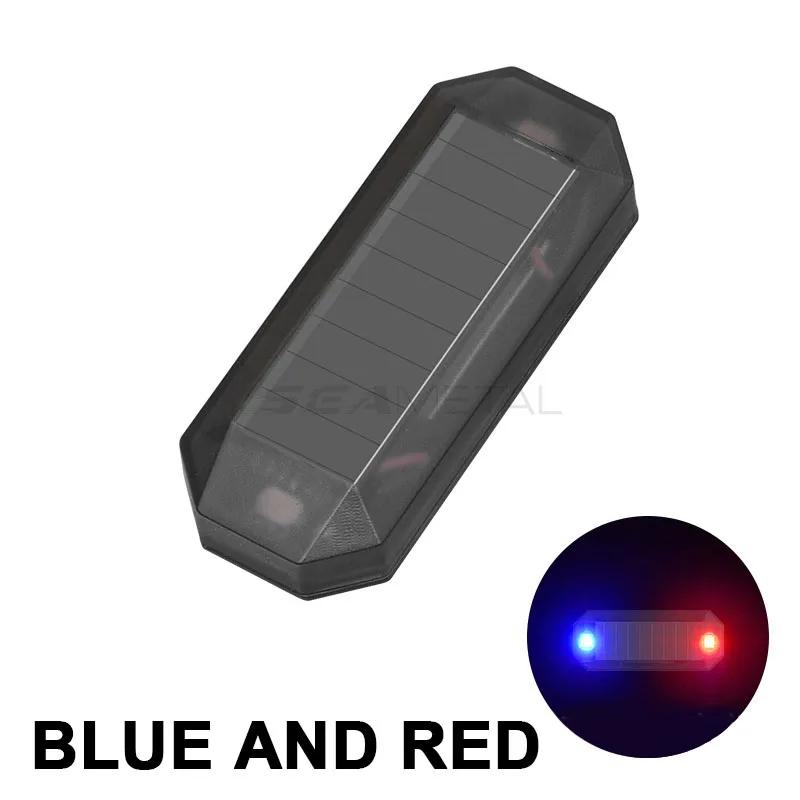 BLALION-Car Solar LED Warning Light, Night Ride for Electric Vehicle to Motorcycle, Bicycle Rear Light, Anti-Rear Strobe