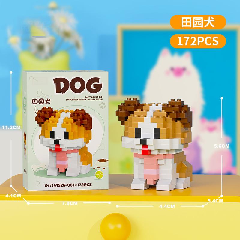pet blocks Mini Building Set for children girls 12 year old dog cat mirco Brick particle building blocks Desktop Model for Adult