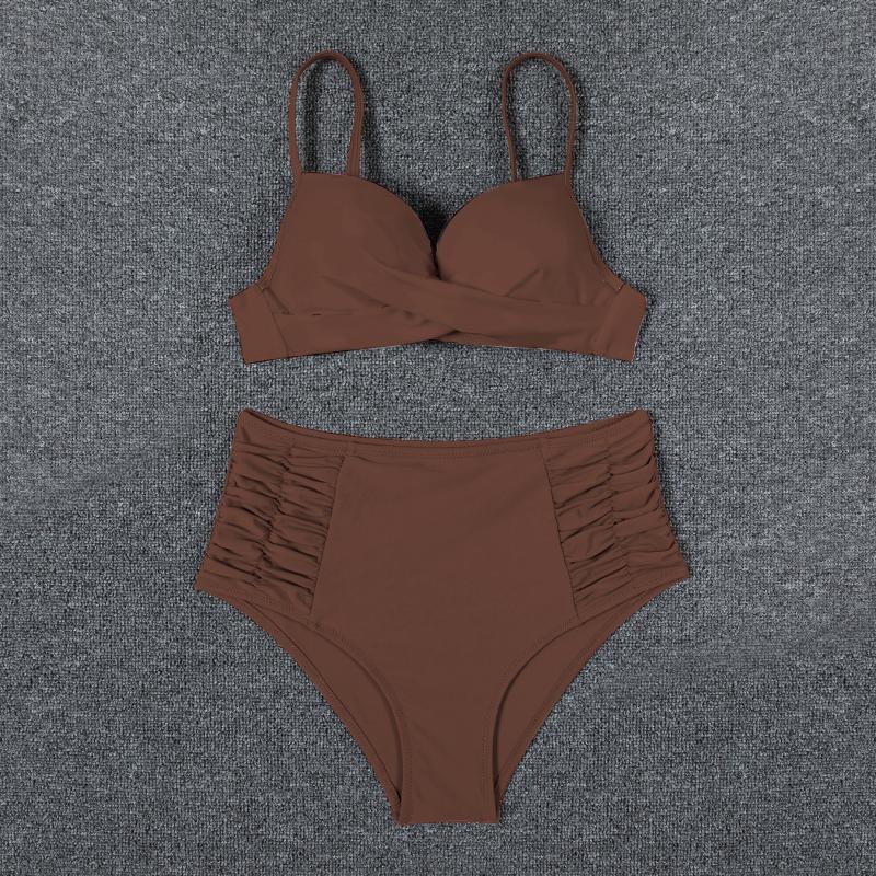 High Waist Swimsuit Women Swimwear Push Up Bikini Dot Bathing Suit Swimming