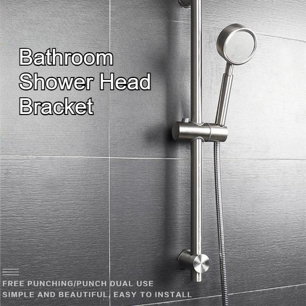 Non-drilled Lifting Rod Shower Accessory Shower Head Bracket Bathroom Rain Shower Head Base Adjustable Fixed Rod