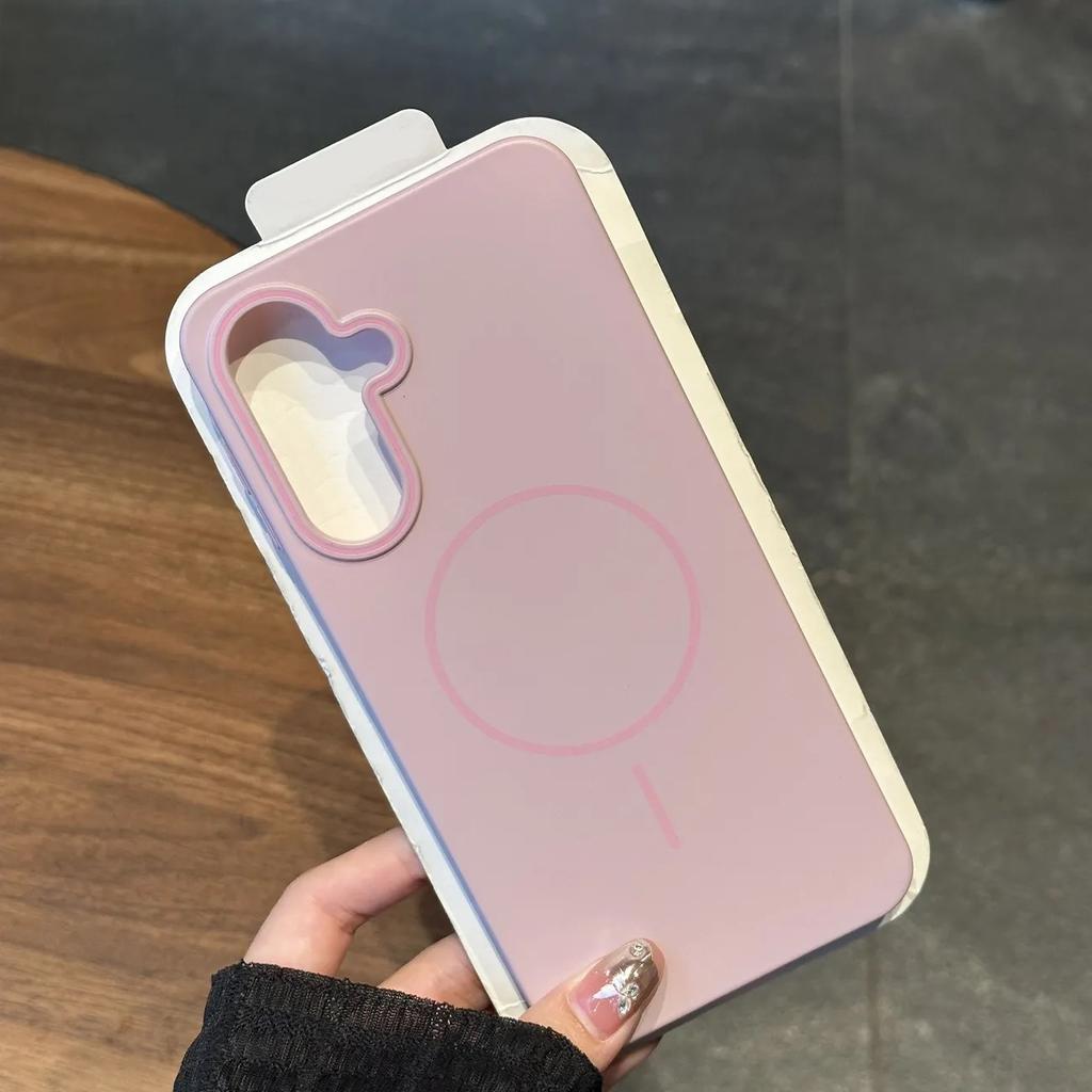 Thin Hard PC Magnetic For Magsafe Case For Samsung S25 Edge S24 S23 S22 Plus FE Ultra A55 A36 A16 A26 A06 Frosted Cover