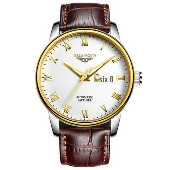 Montre Mécanique Suisse Haut de Gamme pour Homme avec Bracelet en Acier, Double Date, Conception Étanche - Nouveau Style Business Authentique