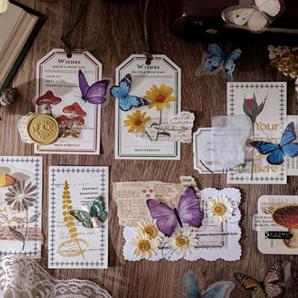 DIY Material Scrapbooking Stickers Journal Stickers Butterfly Decorative Sticker Stationery Sticker