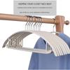 Clothes Hanger Rubber Coated Contour Metal No Bumps Hanger, Suit Hanger,Coat Jacket Hangers,Sweater Hanger (Pack of 50)
