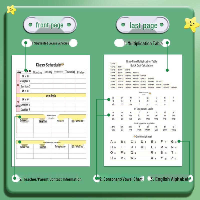 Primary School Homework Diary: Thick Classroom & Family Records Notebook