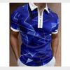 Modern short-sleeve zip-up polo shirt, stylish casual top for men.