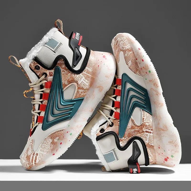 Men Boots 2024 New Winter Slippers Warm Men Shoes Waterproof Non-Slip Plush Sneakers Male Tenis Shoes Boots Men Sneakers Winter