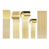 6pcs/30pcs Golden Stainless Steel Portuguese Cutlery Knife Fork Spoon Tea Spoon Chopsticks Upscale Cutlery Set
