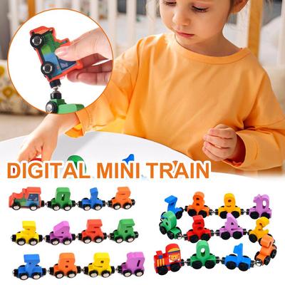 12PCS/Sets Magnetic Train Colorful Cognition Wooden Toy Learning Car Montessori Children's Assembly Educational Toys Gift