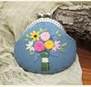 Lu Embroidery Floral Coin Purse DIY Kit: 3D Beginner's Handmade European Design