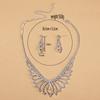 3 pieces of women's fashionable and trendy necklaces and earrings set, wedding banquet and party accessories
