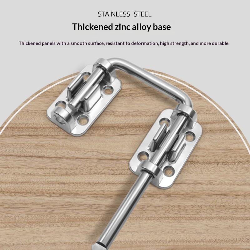 Sliding Door Latch Lock Zinc Alloy 90 180 Degree Rotatable Anti-Theft Universal for Patio Balcony Home Safety Guard