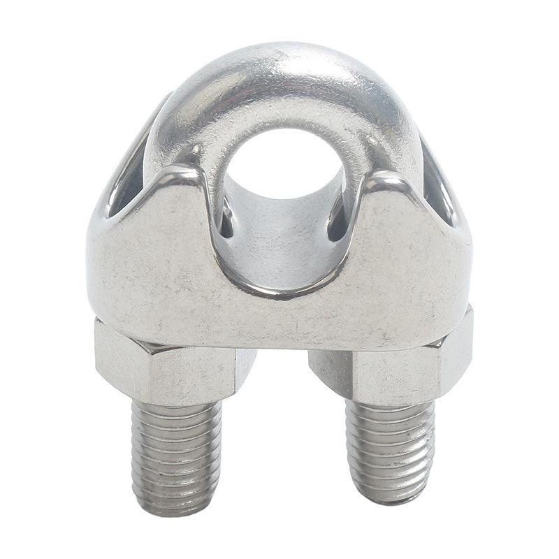 12 Pcs M12-M26 304 Stainless Steel Wire Rope Cable Clip Clamp U Bolt Saddle Fastener