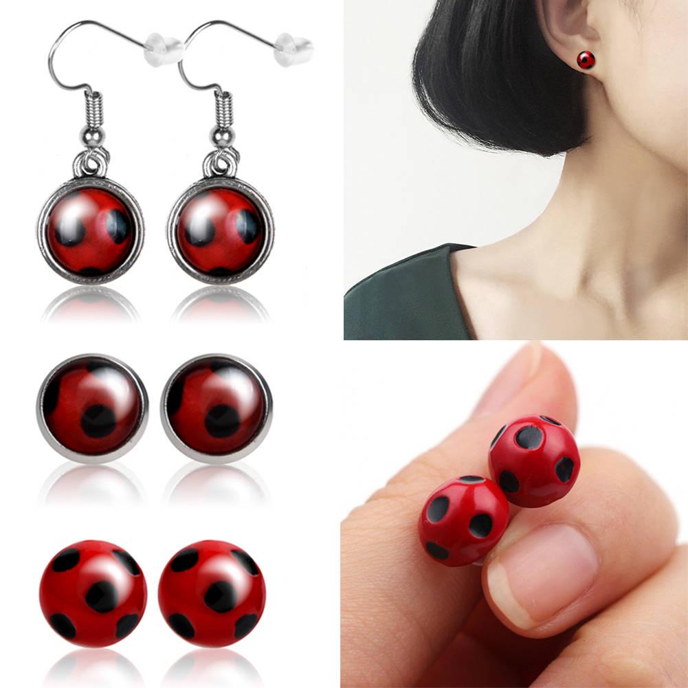 Lady Bug Orecchini Coccinella In Argento 925 - Gioielli 3D Ipoallergenici, Confezione Regalo