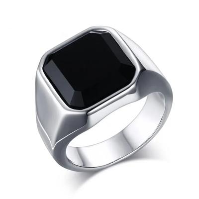 Europe and The United States Simple Men's Ring Solid Color Fashion Trend Ring Men Retro Street Niche Rock Hip-hop Party Jewelry