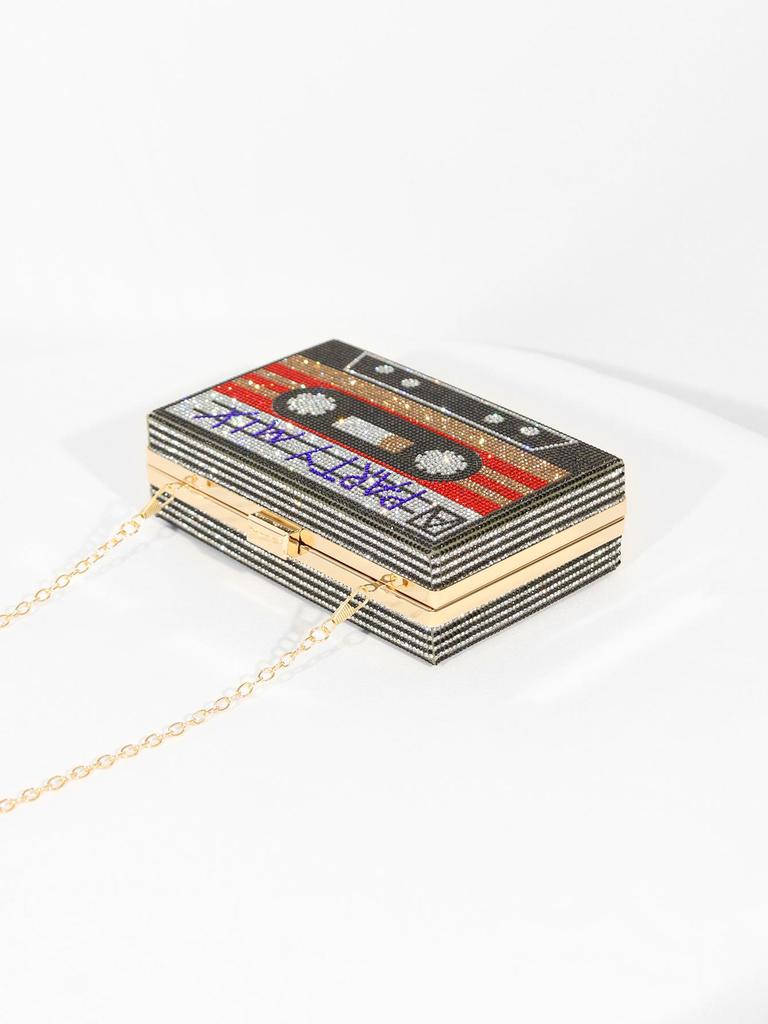 Pochette de soirée Rétro Européenne Strassée: Sac de Soirée pour Femme Entièrement Strassé en Stock