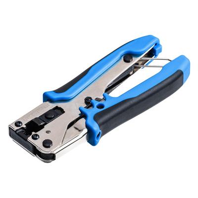 Sanwa Direct Crimpzange Kabel Transparenter Typ CAT6 Einzelader Kompatibel RJ-45 Litze/Massivdraht 500-LAN-TL1
