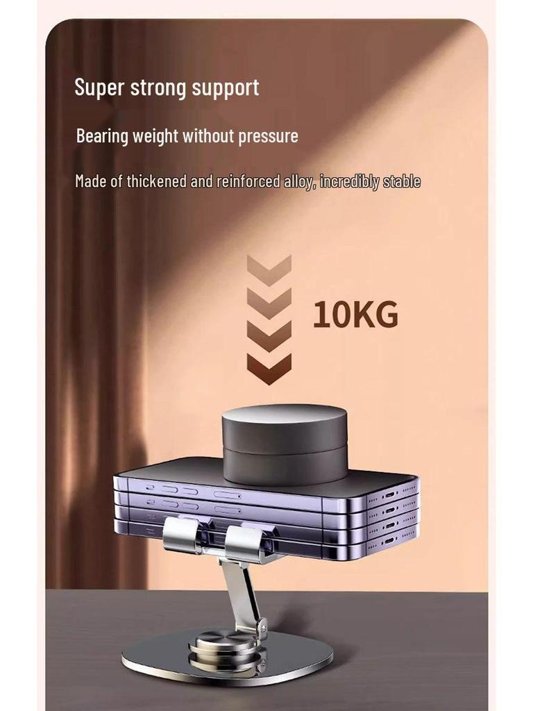 Rotatable Foldable Desktop Phone & Tablet Holder for Live Video