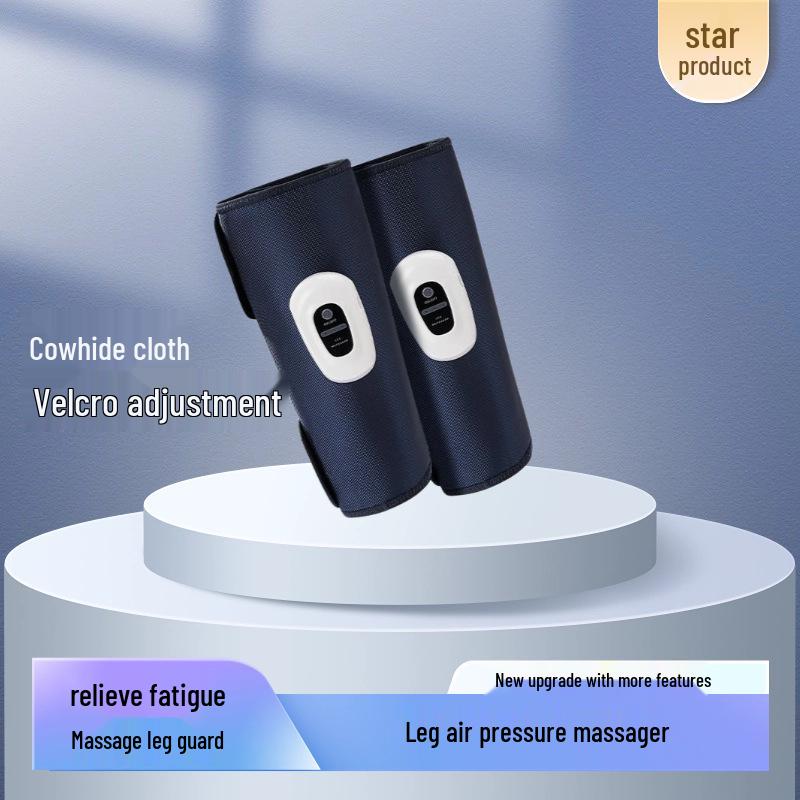 Electric Air Pressure Leg and Foot Massager with Calf Heater for Varicose Veins and Meridian Relief