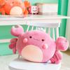 1pc 58cm Down Cotton Stuffed Crab With Crown Plush Toys Underwater Animal Cute Plushie Chair Sofa Cushion Decor Toy Throw Pillow